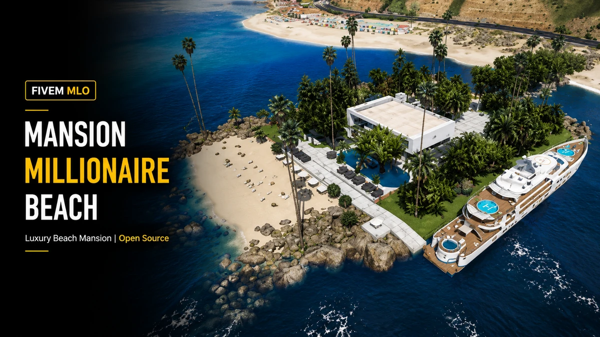 Mansion Millionaire Beach MLO FiveM | Luxury Beach Mansion | Open Source